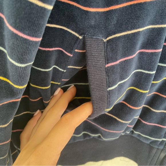 Marine Layer Auckland Bomber Jacket Velour Stripes - Picture 4 of 10